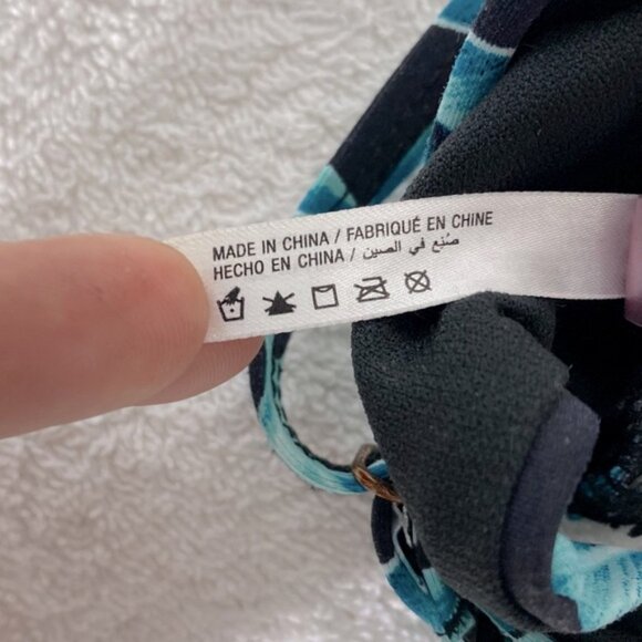 5/$25 Ardene Swim Green Pink Tropical Floral Print Bikini Top XL - Picture 4 of 6